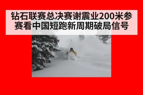 钻石联赛总决赛谢震业200米参赛看中国短跑新周期破局信号